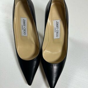 Jimmy Choo Black Leather Heels